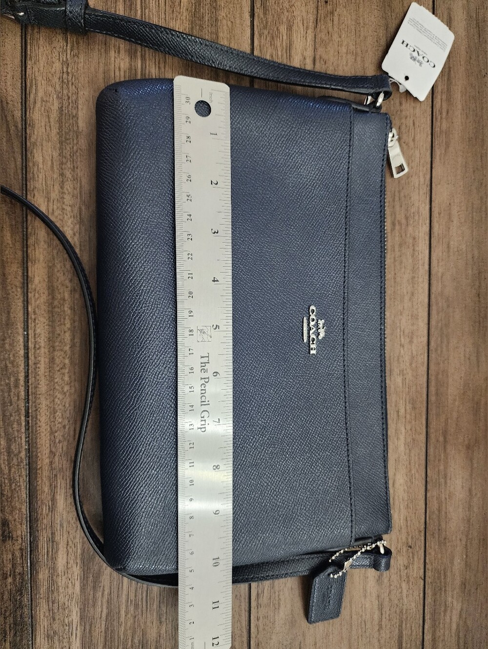 Coach Navy Crossbody- Signature Leather - Picture 9 of 10